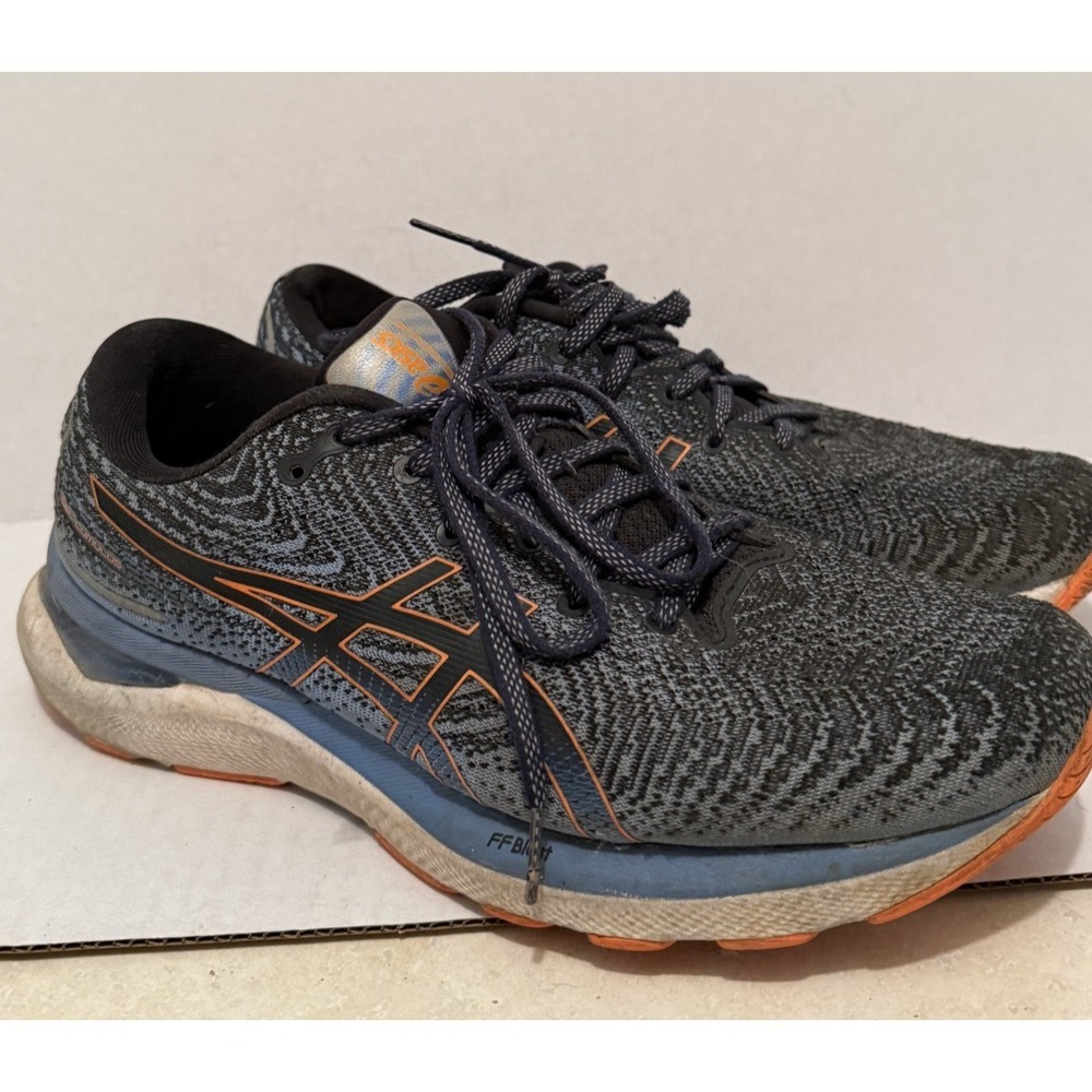 ASICS Gel Cumulus 24 Black Shocking Orange 1011B366 Sneaker Shoes US Size 10.5 - Picture 4 of 7